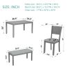 6 Piece Kitchen Dining Set, Rectangular Wooden Dining Table with 4 Upholstered Chairs and a Bench, Dining Table Set for 6 People, Living Room