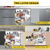 VEVOR Swing Left Blind Corner Cabinet Pull Out for 36 inch Cabinet, 2 Tier Swing Tray Blind Kitchen Cabinet, Soft Close Cloud Blind Organizer for Righ