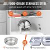 VEVOR Roll Top Chafing Dish Buffet Set, 6 Qt 2 Pack, Stainless Steel Chafer with 2 Full Size Pans, Round Catering Warmer Server with Lid Water Pan Sta
