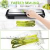 KOIOS Vacuum Sealer Machine, 85Kpa Automatic Food Sealer for Food Savers with Cutter, Pulse Function, Dry & Moist Modes, Compact Design