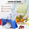 VEVOR Ice Crushers Machine, 176lbs Per Hour Electric Snow Cone Maker with 2 Blades, Shaved Ice Machine with Cover and Bowl, 220W Ice Shaver Machine fo