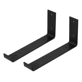 2Pack Wall Mounted Shelf Bracket Heavy Duty L-Shaped Metal Shelf Bracket Rack Support with Screws Set (Option: 2PcsShelfBracket(T1))
