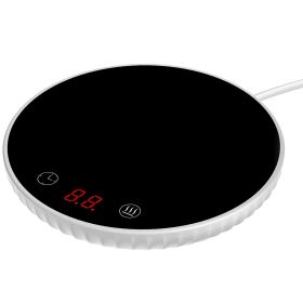 Desktop Electric Cup Warmer 8Hours Auto Off Overheating Protection Smart Timer Setting 2 Temperature Levels 104°F to 140°F Ceramic Heating Panel For O (Option: CoffeeWarmer(Black))