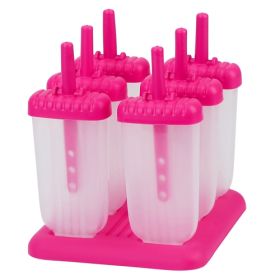 6Pcs Popsicle Molds Reusable Ice Cream DIY Ice Pop Maker Ice Bar Maker Plastic Popsicle Mold For Homemade Iced Snacks (Option: IceMoldMaker(Green))