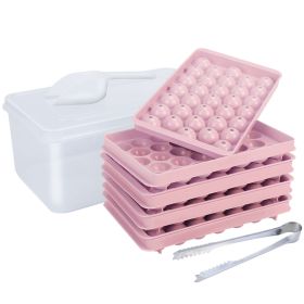 4 Packs Small Ice Cube Trays Mini Circle Ice Cube Tray Round Ice Ball Maker Mold with Lid Bin 132Pcs Ice Cubes for Chilling Drinks Coffee Juice Cockta (Option: IceCubeTray(Blue))