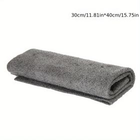 1pc Thickened Magic Cleaning Cloth For Countertop Window Glass, Cleaning Tool For Home Car Boat, Kitchen Accessories (Color: Grey, size: 12x16in)