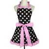 1pc Cute Apron, Retro Polka Dot Aprons, Ruffle Side Vintage Cooking Aprons With Pockets, Adjustable Kitchen Aprons For Women Girls, Waitress Chef, For