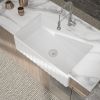 33-inch Undermount Single Bowl Rectangular Porcelain Ceramic Apron Front Farmhouse Kitchen Sink