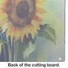 NEW Sunflowers in Watercolor Glass Cutting Board Decorative Tempered Glass Kitchen Cutting and Serving Board Large Size Chopping Board