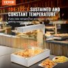 VEVOR French Fry Food Warmer, 750W Commercial Food Heating Lamp, Electric Stainless Steel Warming Light Dump Station, Countertop 104-122°F Fries Food