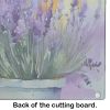 NEW Lavender in Watercolor Glass Cutting Board Decorative Tempered Glass Kitchen Cutting and Serving Board Large Size Chopping Board