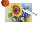 NEW Sunflowers in Watercolor Glass Cutting Board Decorative Tempered Glass Kitchen Cutting and Serving Board Large Size Chopping Board