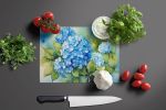 NEW Hydrangeas in Watercolor Glass Cutting Board Decorative Tempered Glass Kitchen Cutting and Serving Board Large Size Chopping Board