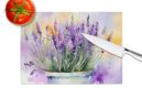 NEW Lavender in Watercolor Glass Cutting Board Decorative Tempered Glass Kitchen Cutting and Serving Board Large Size Chopping Board